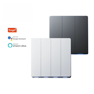 Interrupteur à bouton-poussoir Wi-Fi Tuya 1/2/3/4 Gang EU, commande vocale, compatible avec <span class=keywords><strong>Alexa</strong></span> et Google Home - Product Image 1