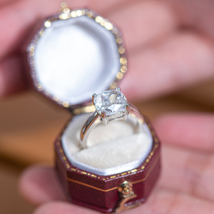 Molti anni di fabbrica 925 in <span class=keywords><strong>argento</strong></span> Sterling anelli di <span class=keywords><strong>zircone</strong></span> cubico CZ Cubic <span class=keywords><strong>zircone</strong></span> cuscino taglio <span class=keywords><strong>anello</strong></span> <span class=keywords><strong>solitario</strong></span> di fidanzamento - Product Image 3