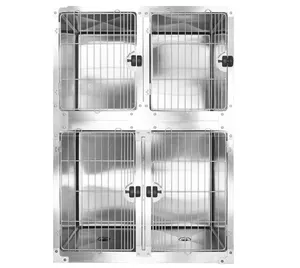 Cages pour chiens modulaires en acier inoxydable pour animaux de compagnie Offre Spéciale avec système de drainage