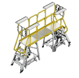 Индивидуальные мадулярные алюминиевые сборочные поручни, рабочие лестницы, алюминиевые подвижные ступенчатые рабочие лестницы, изоляционные лестницы