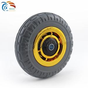 5 Zoll Trolley Grey Elastic Rubber Wheel <span class=keywords><strong>Caster</strong></span> für Industrie räder Gerüste - Product Image 1