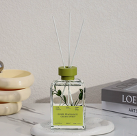 Diffuseur de parfum en verre 200 ml de style moderne, personnalisable en usine, pour la maison, la chambre, la décoration, avec fleurs séchées, parfum d'ambiance