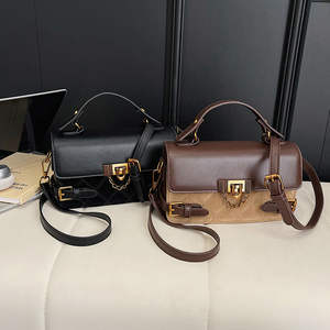 Bolso de hombro de cuero sintético de alta calidad y a la moda para mujer. - Product Image 4