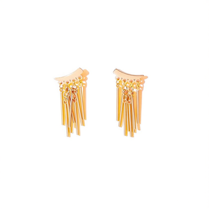 Boucles d'oreilles pendantes tendance en acier inoxydable 316L avec placage or PVD, durables et résistantes E-042-220-235 - Product Image 2