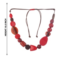 Collier bib multicolore en perles pour femme, en résine, plaqué or/argent/cuivre, fait main, pièce d'exception, style bohème