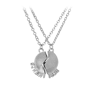 Csja — collier bestami <span class=keywords><strong>BFF</strong></span> noir pour garçons, bijoux d'amitié, vente en gros, chaîne de Football pour 2, G1420 - Product Image 3
