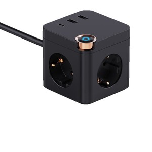 European Standard Power Strip 4 <b>USB</b> A Ports 16A <b>Switch</b> Socket With Child Protection Flame Retardant IP20 Wiring Socket - Product Image 1