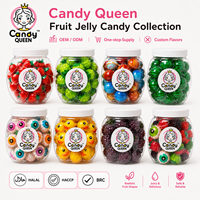 Bonbons fantaisie en forme d'œil de terre, gélifiés 3D personnalisés, fourrés à la gelée, avec centre en confiture de fruits, marque privée OEM