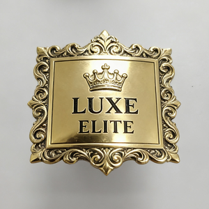 2025 personnalisé métal marque 3D Logo bouteille de vin étiquette étanche gravé or auto-adhésif luxe parfum bouteille bougie artisanat - Product Image 4