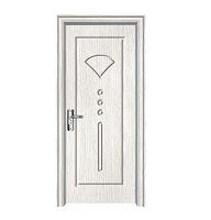 Porte en verre MDF revêtue de PVC résistante à l'humidité et à longue durée de vie pour salle de bain