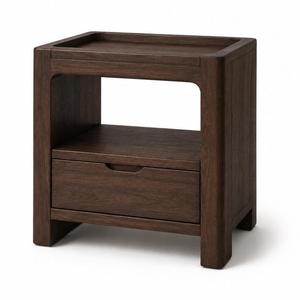 Table de chevet moderne en bois et rotin avec étagère de rangement, table de chevet de luxe en cannage pour la maison, l'hôtel, l'appartement, la chambre à coucher - Product Image 4
