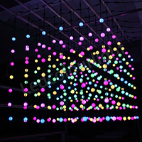 Éclairage décoratif de Noël DMX 36/50mm RGB Ball Pixel String Lights 3D LED