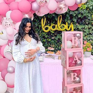 Boîte à lettres rose de 30 cm pour ballons, pour anniversaire, mariage, décoration de fête personnalisée, enfants, baby shower, fille, boîtes à lettres DIY - Product Image 2