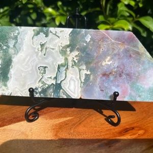 Oferta Especial al por Mayor: Losa de Ágata Musgosa Natural Druzy Verde Pulida, Gema de Cristal para Artesanía, Decoración Religiosa del Hogar y Sanación - Product Image 5