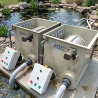 Équipement d'élevage de poissons pour système aquaponique, filtre à tambour rotatif pour bassin à koïs, PP de qualité alimentaire, volume d'eau 60m³/100m³