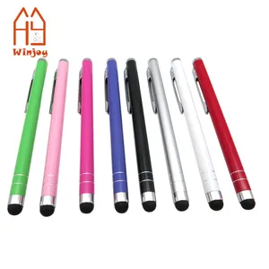 Customized plastic ball point pen with touch function, print LOGO mobile phone touch screen pen