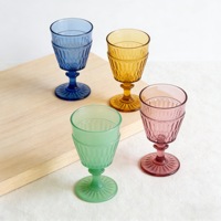 Verre à vin classique vintage européen de luxe, verre à boire de couleur unie, verrerie de bar à domicile