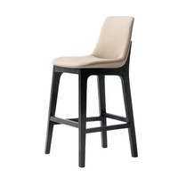 Tabourets de comptoir de style européen modernes en cuir pleine fleur et bois de frêne, fabrication artisanale de qualité supérieure, chaises de bar de cuisine de luxe