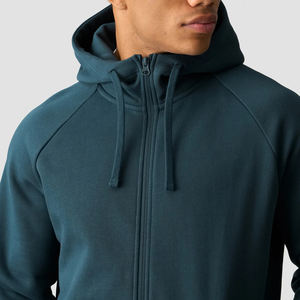 Custom Logo 3D Fleece Pocket Boxy Fit Zip Design Thick Fleece Streetwear Style Unisex Sweatshirt Winter Wear Hoodie - Product Image 3