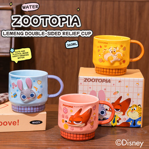 Tazza in Ceramica <span class=keywords><strong>Disney</strong></span> Zootopia 360ml, Bicchiere per Bambini con Impugnatura e Rilievo 3D su Entrambi i Lati, per Casa e Regalo - Product Image 3