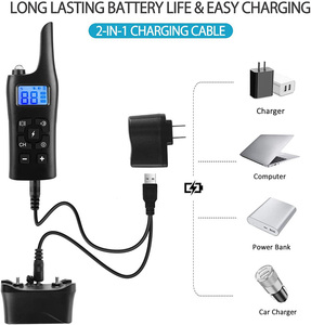 <span class=keywords><strong>Collar</strong></span> de entrenamiento de perro eléctrico impermeable recargable personalizado 2500FT Control remoto inalámbrico Anti ladridos <span class=keywords><strong>Collar</strong></span> de choque para perros - Product Image 4