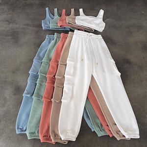 <span class=keywords><strong>Ensemble</strong></span> <span class=keywords><strong>Femme</strong></span> Jogging Pantalon de jogging et haut court <span class=keywords><strong>Femme</strong></span> Confortable Coton Casual Sports Casual Deux pièces <span class=keywords><strong>Ensemble</strong></span> d'été Conjunto Deportivo - Product Image 5