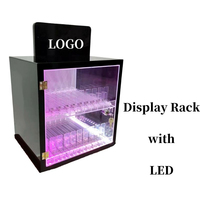 Vitrine d'exposition de comptoir en métal antirouille pour cigares et tabac, avec éclairage LED, taille personnalisable, pour magasin de tabac