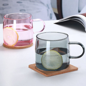 Creativo 480ml/16oz grande tazza da tè in vetro borosilicato resistente al calore tazza da caffè in vetro colorato con manico - Product Image 6