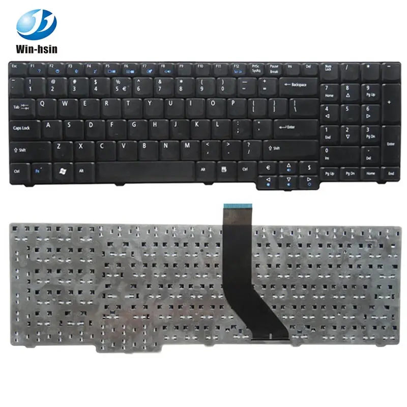 Power4Laptops UK Layout Black Replacement Laptop Keyboard Compatible With Acer Aspire 1306LC