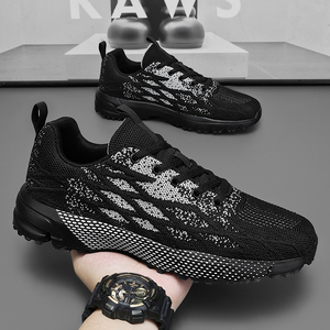 Chaussures de course sur route pour hommes, baskets de jogging, course sur piste et trail, en tissu extensible minimaliste et maille respirante, athlétiques, basses, à lacets - Product Image 4
