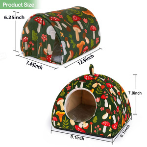 Guinea Pig and <strong>Ferret</strong> Hiding Place Hamster Tunnel Comfortable Curtains Rabbit House Suitable for Small Pet <strong>Cages</strong> Soft Nest - Product Image 2