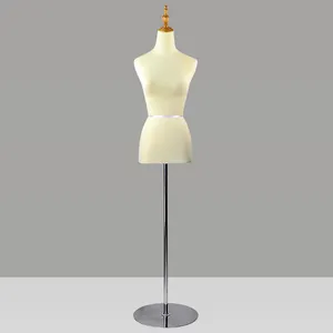 Lage Prijs Goedkope Stof Jurk Stand Bedekt Naaister Verstelbare Zwart Fluwelen Etalage Fitting Mannequin