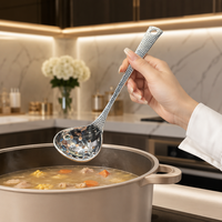 Cuillère écumoire GEMEI en acier inoxydable, motif écailles de poisson martelé, ustensile de cuisine résistant aux hautes températures pour la maison et la cuisine