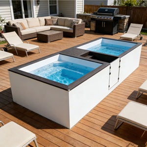 Piscina Prefabricada de Fibra de Vidrio, Subterránea/Semi-enterrada, Familiar, Grande, de Lujo, con Escaleras, para Niños - Product Image 6