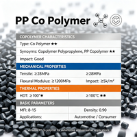 Granulés de copolymère PP, polypropylène copolymère, qualité pour moulage par injection, pour l'automobile et les produits grand public
