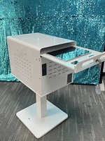 Support d'imprimante métallique compatible avec DNP-DS620 RX1 HITI525, tiroir rétractable pour tablette, équipé d'un verrou, emballage en carton, flight case en option