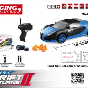 Voiture de course télécommandée 4x4 2,4 GHz, mini-voiture RC de drift à l'échelle 1/24 avec roues TPR et batterie - Product Image 4