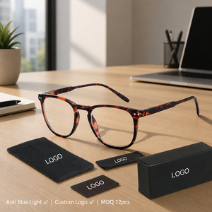 <span class=keywords><strong>Lunettes</strong></span> Classiques Vintage Rectangle Anti-Lumière Bleue pour Ordinateur, Verres <span class=keywords><strong>de</strong></span> Vue Anti-Reflets pour Hommes et Femmes - Product Image 3