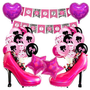 Princesse filles feuille ballons nouveau personnage <span class=keywords><strong>de</strong></span> dessin animé Latex ballon chaussures à talons hauts hélium ballon <span class=keywords><strong>fille</strong></span> fête d'anniversaire fournitures - Product Image 6