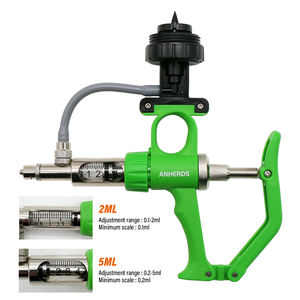 Şişeler veteriner sıvı besleme Vaccination enjeksiyon tabancası ile <span class=keywords><strong>2</strong></span>/<span class=keywords><strong>5ml</strong></span> otomatik sürekli kanatlı şırınga - Product Image 6