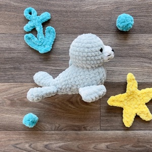 Gran oferta, juguetes personalizados de animales marinos de ganchillo, tejido a mano caballito de mar, medusas, <span class=keywords><strong>Beluga</strong></span>, ballena, estrella de mar, <span class=keywords><strong>Animal</strong></span> del océano, juguetes de peluche de ganchillo - Product Image 5