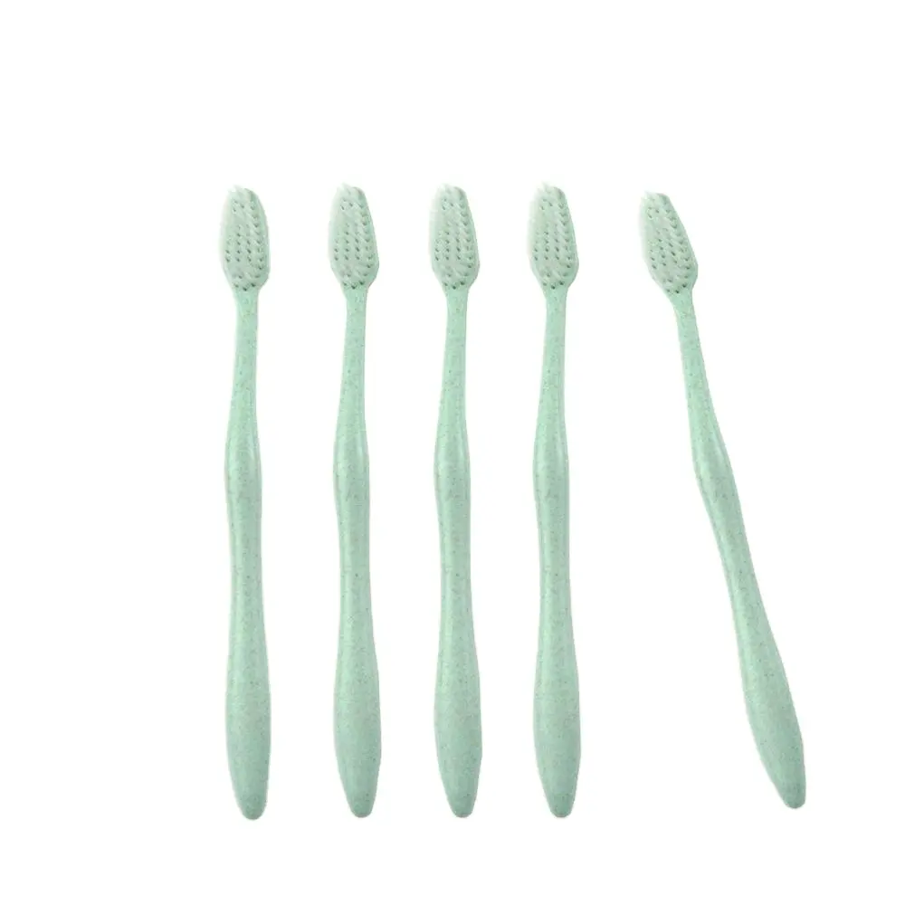 Green color corn starch toothbrush