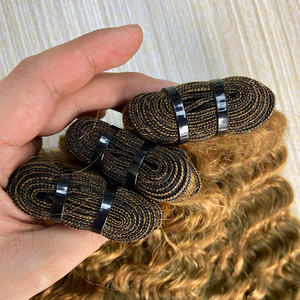 Paquetes de cabello camboyano birmano brasileño marrón de grado 11A cabello humano crudo coloreado con cutícula alineada de 20 pulgadas - Product Image 2