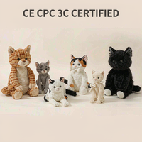 Peluche de chat personnalisée de haute qualité, OEM ODM, poupée chaton réaliste en peluche, rembourrage en coton PP doux, peluche de chat personnalisée