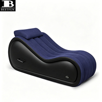 Canapé gonflable pour couples, multifonctionnel, en tissu doux, chaise longue avec coussin pour la chambre à coucher, mobilier intime