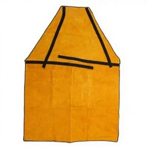 Durable Sleeveless Industrial Safety <b>Apron</b> Cowhide Split <b>Leather</b> Cotton Fire Prevention Insulated Stain Wear-Resistant Plain - Product Image 1