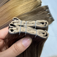Extensions de cheveux 100% naturels, trame papillon Genius Weft avec trou, cheveux humains Remy, trame papillon double drawn