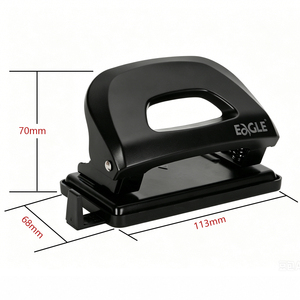 Eagle Wholesale Black Office Stationery <b>Set</b> Plastic Metal 2 Hole <b>Punch</b> <b>Set</b> NO.10 Stapler 12 Sheets Capacity Desktop Factory - Product Image 2