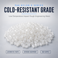 Résine de nylon PA6 résistante au froid, granulés de plastique PA6 modifiés par impact à basse température