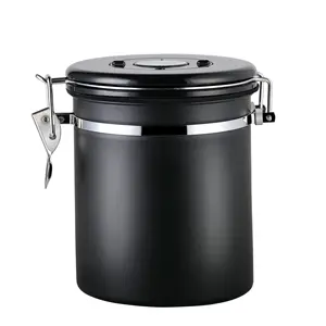 Premium Dapur Alat Stainless Steel 500G Kedap Udara Teh Kopi Gula Wadah Kopi Hitam Tabung Set